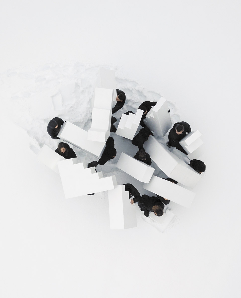 Performative video installation by Jean Verville architecte KROY Maxime Brouillet Workshop 3500A18JV