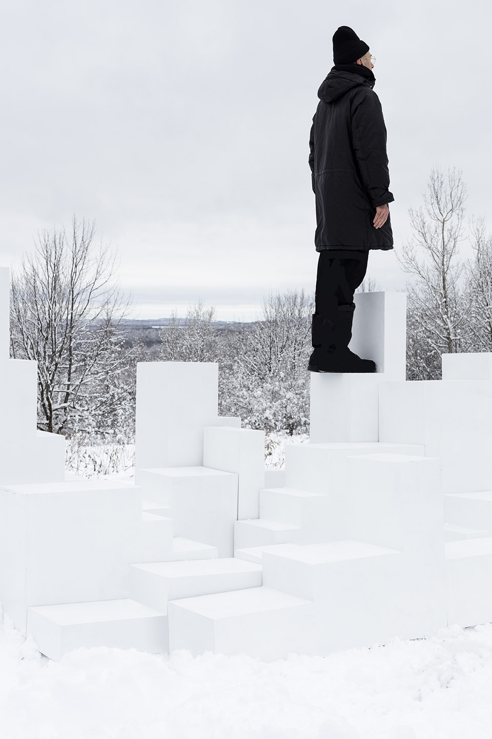 Performative video installation by Jean Verville architecte KROY Maxime Brouillet Workshop 3500A18JV