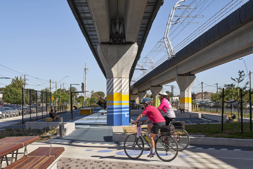 caulfield to dandenong level crossing removal by cox architecture