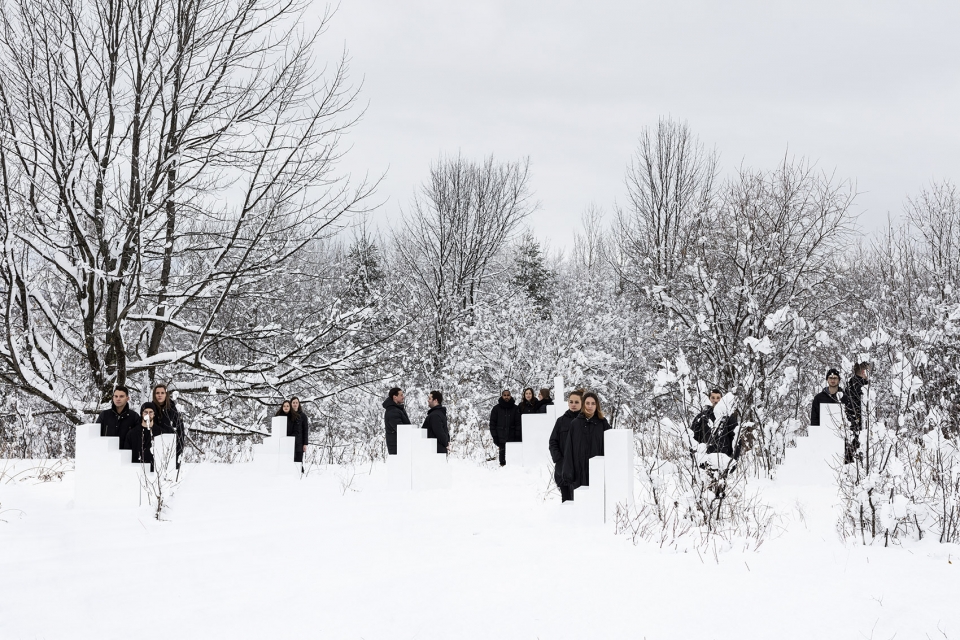 Performative video installation by Jean Verville architecte KROY Maxime Brouillet Workshop 3500A18JV
