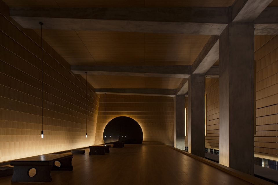 the meditation space beside the wetland china by hil architects