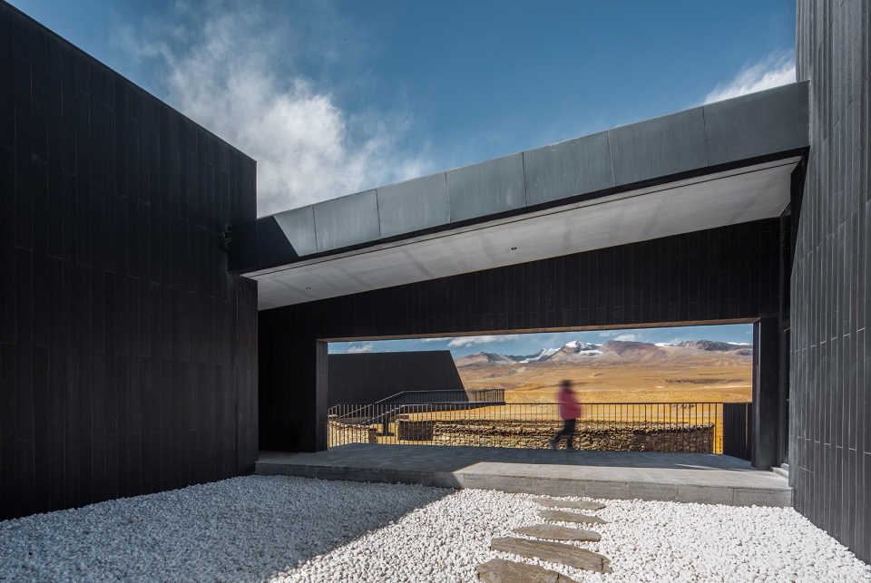 traveler black tent in yangbajing china by pure