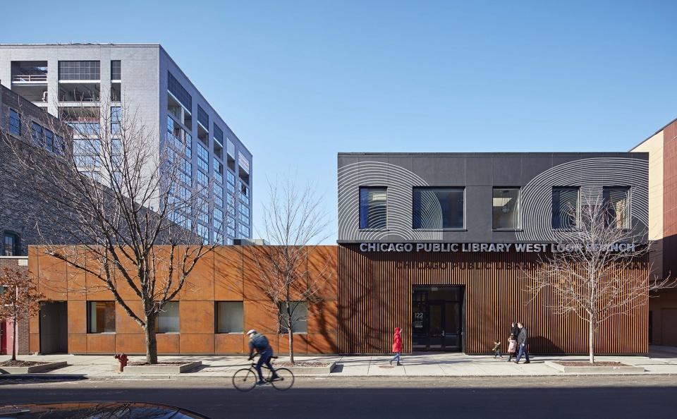 chicago public library west loop branch by som