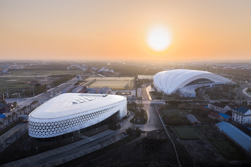rudong sports center china by tjad