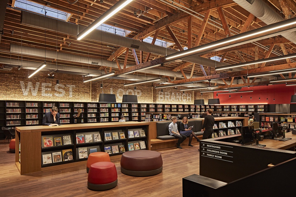 chicago public library west loop branch by som