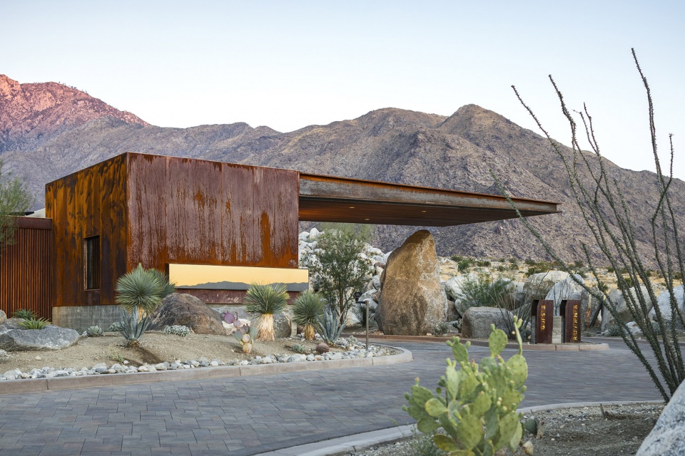 desert palisades guardhouse by studio ard architects