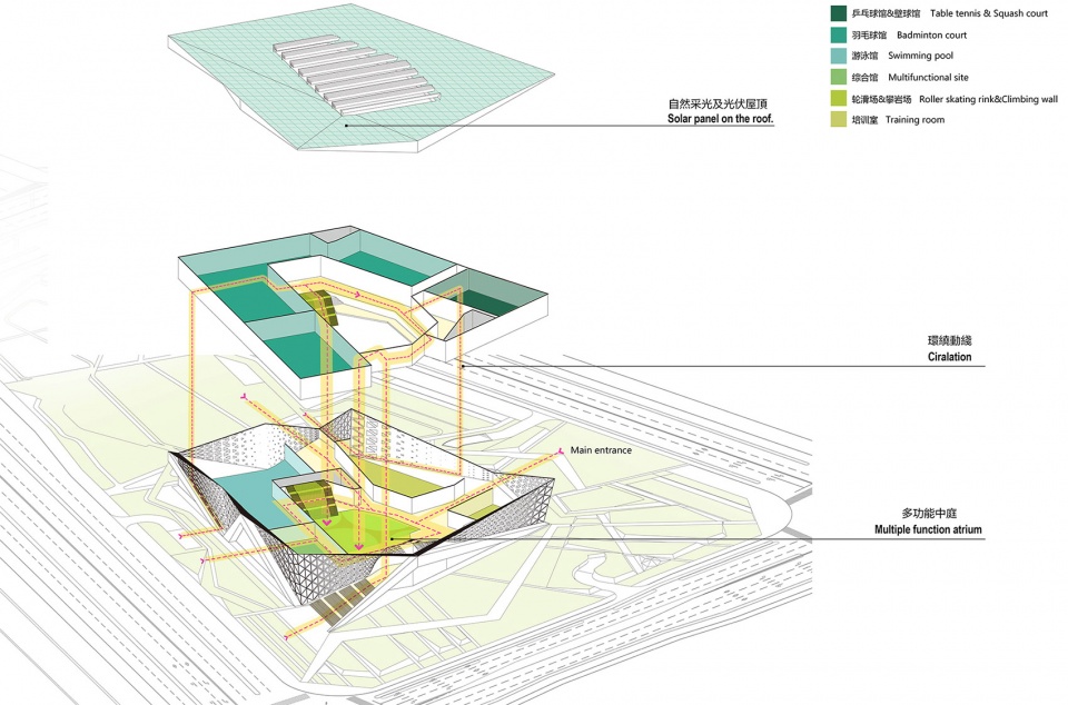 yangzhou southern sports park china by pt architecture design