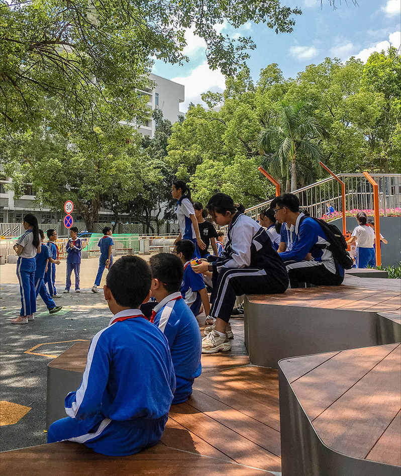 time story shekou school square landscape design china by zizu studio