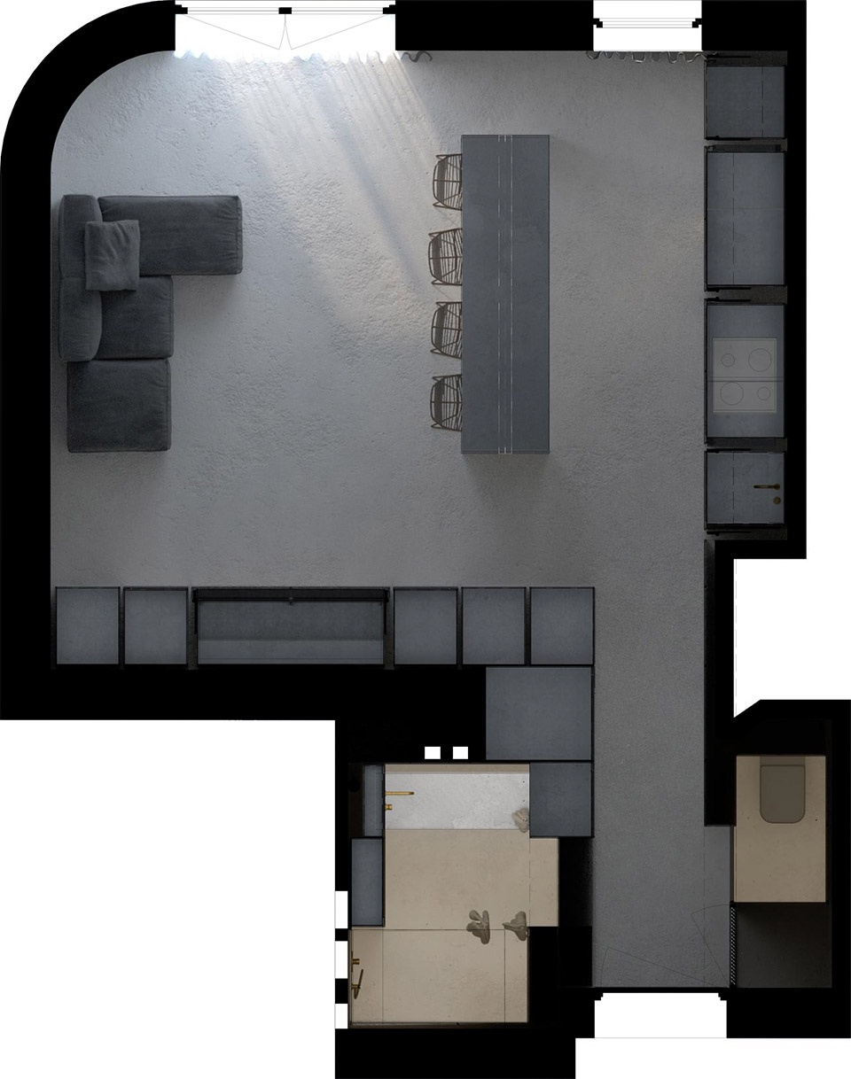 zero room apartment by mas