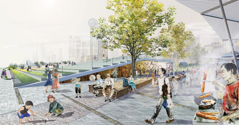 wuhan yangtze riverfront park in china by sasaki