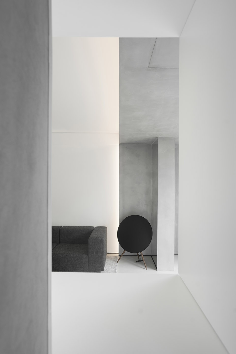 a room of black and white china by puju wuy