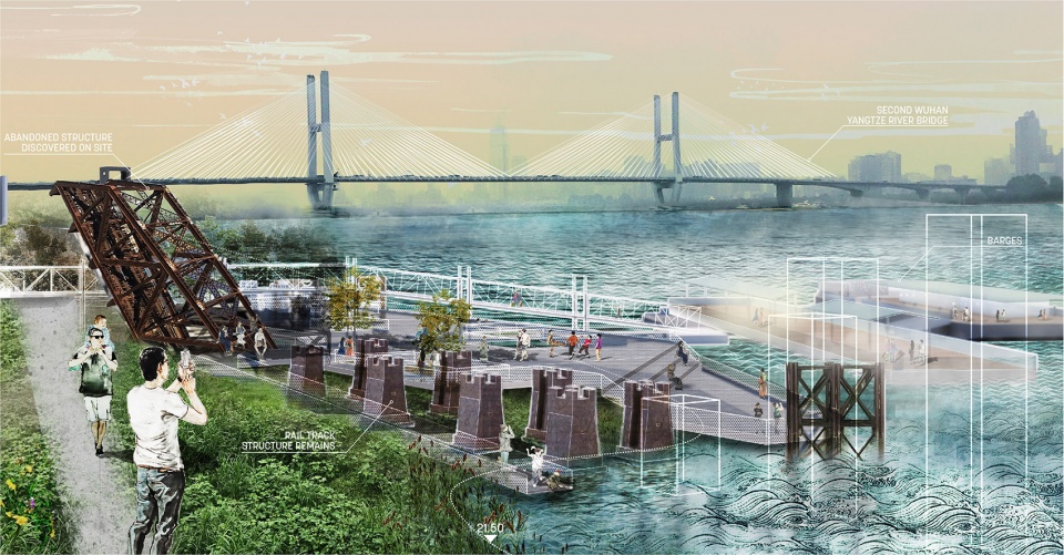 wuhan yangtze riverfront park in china by sasaki