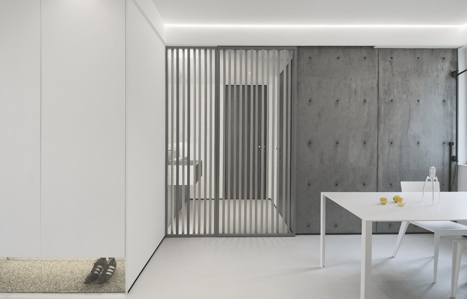 a room of black and white china by puju wuy