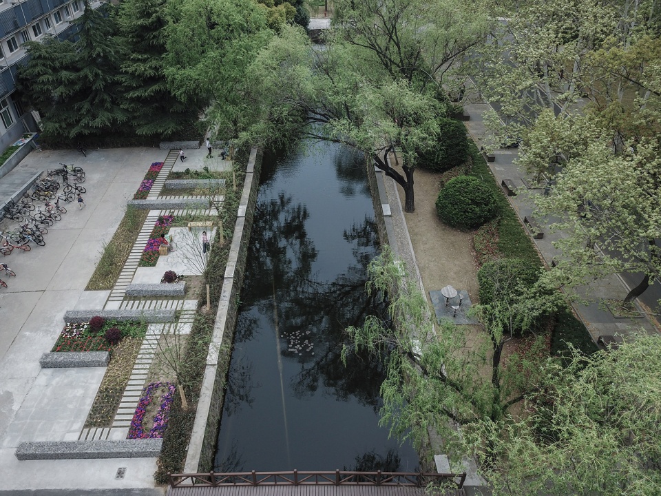four squares landscape micro update of siping road campus of tongji university china by tjad