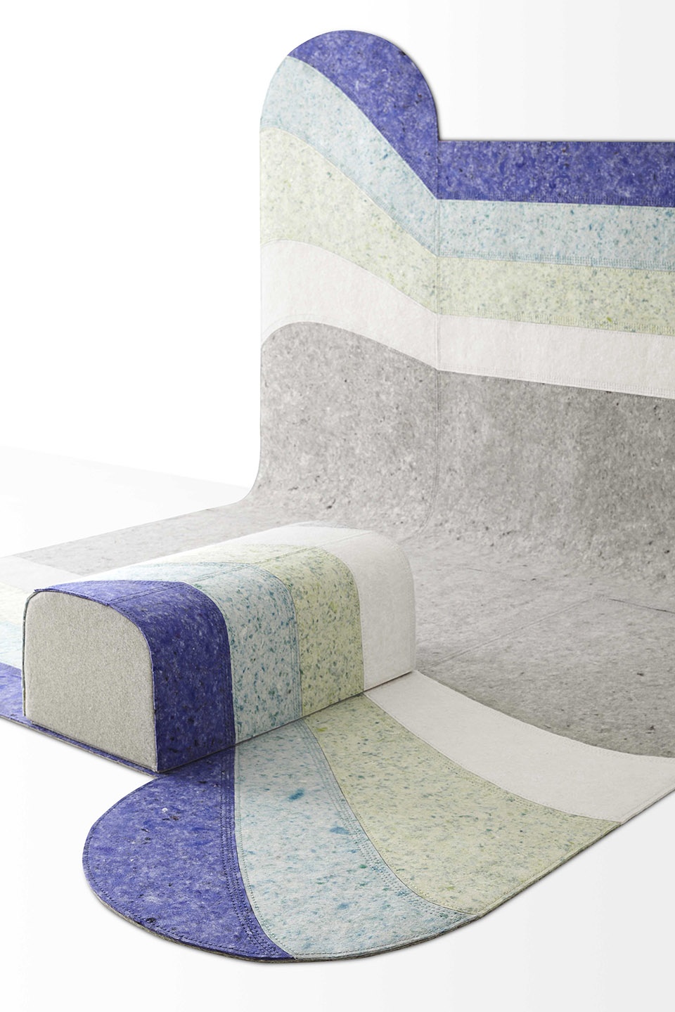 sustainable felt nuances by patricia urquiola for gan