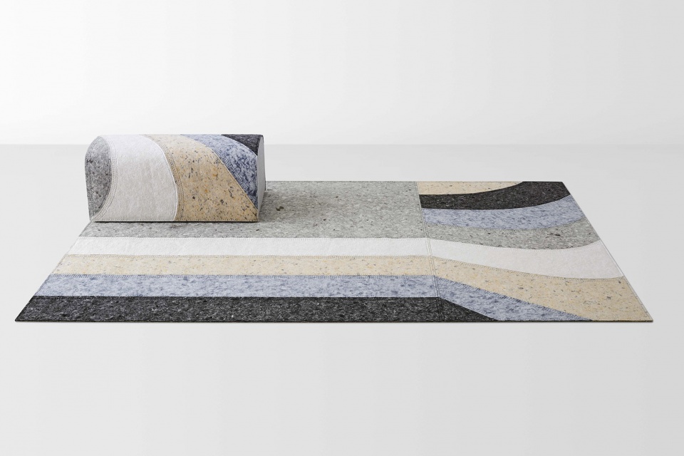 sustainable felt nuances by patricia urquiola for gan