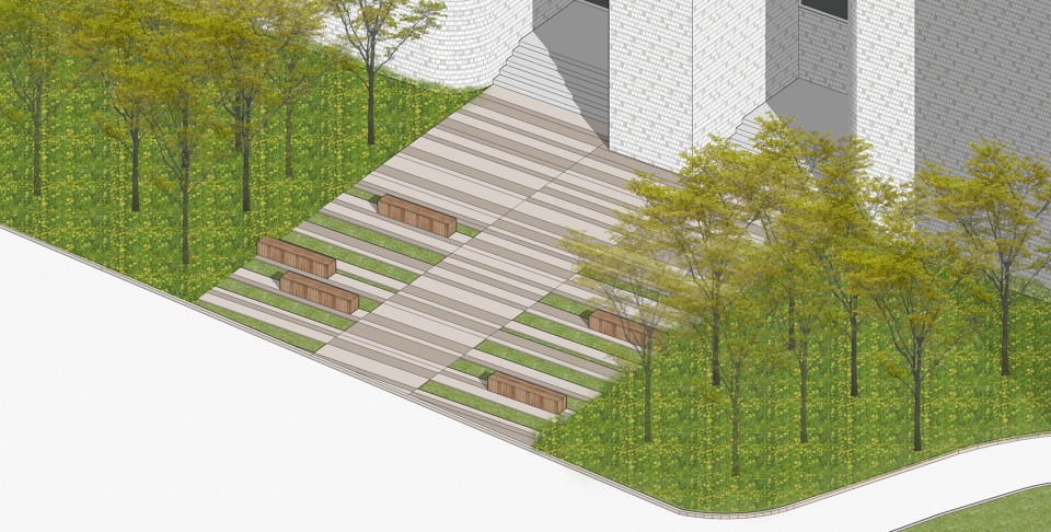 four squares landscape micro update of siping road campus of tongji university china by tjad