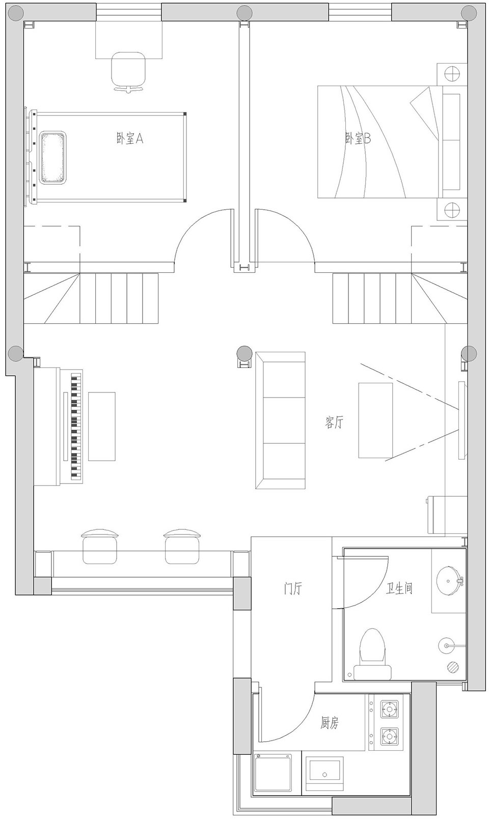 50 m2 for a family of six in beijing china by qingzhu architecture design co ltd