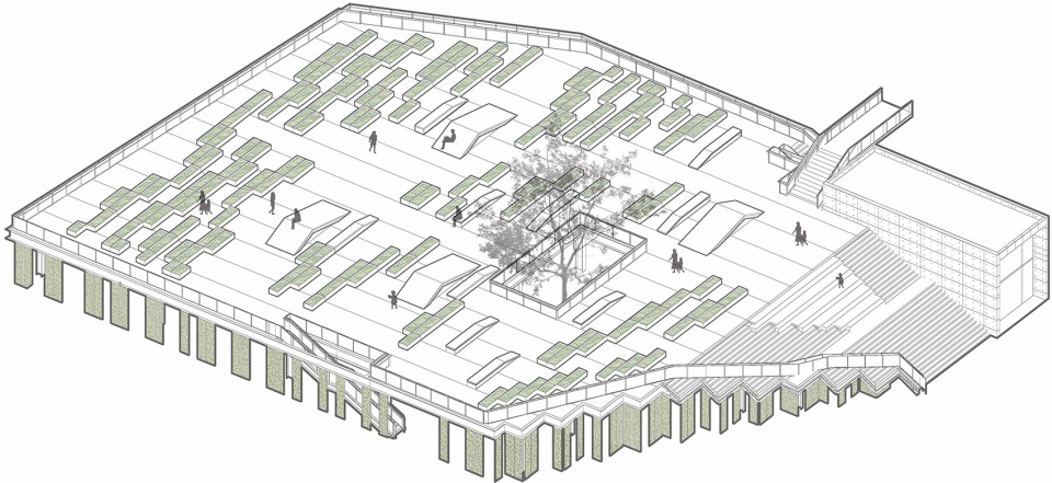 the planting terrace and the experience pavilion china by mozhao architects