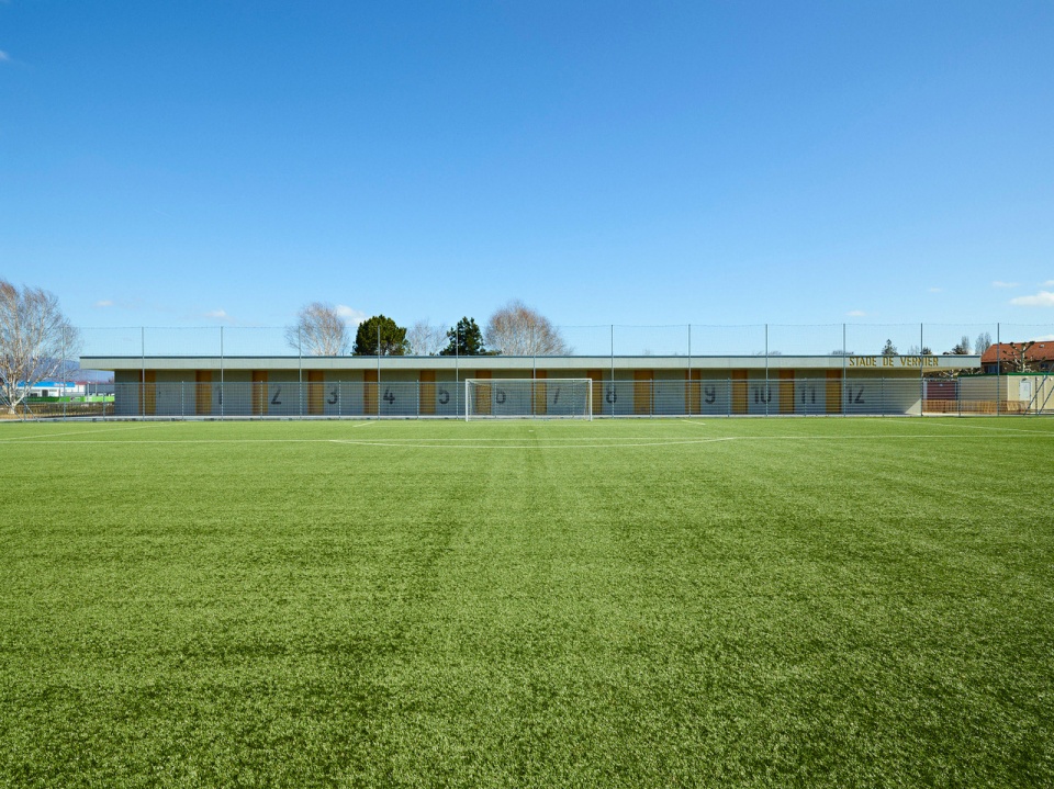 extension of vernier stadium changing rooms by stendardo menningen architectes