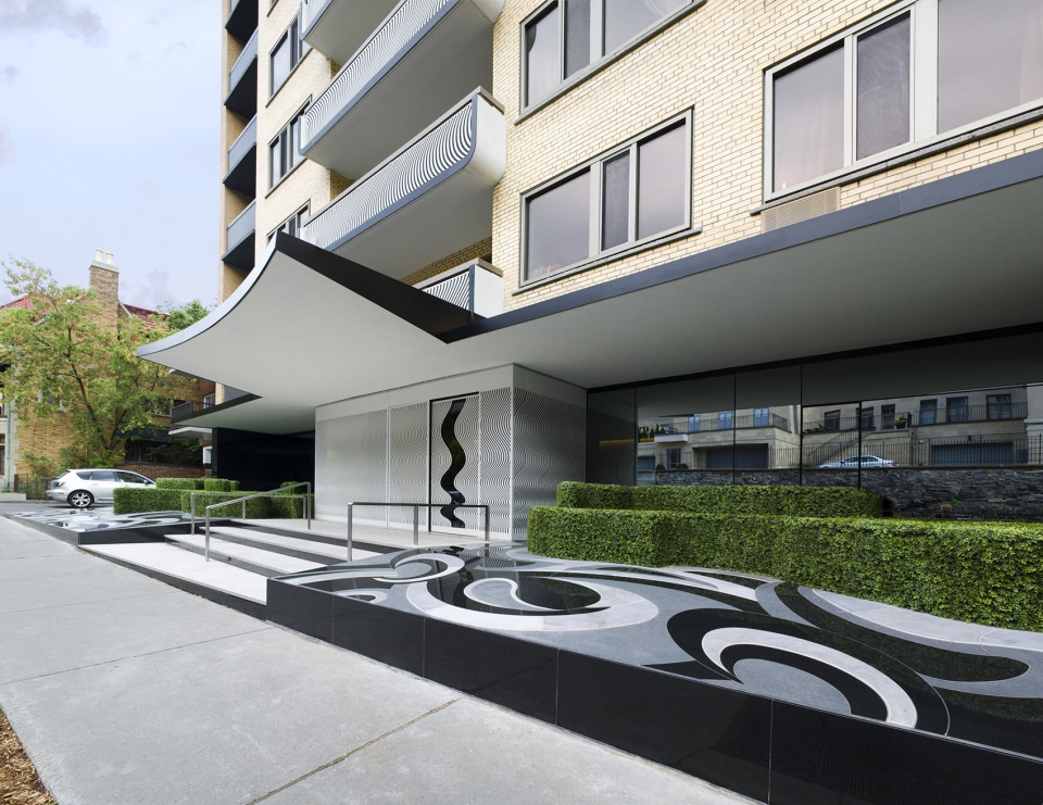 facade renovation of 1400 des pins by yh2