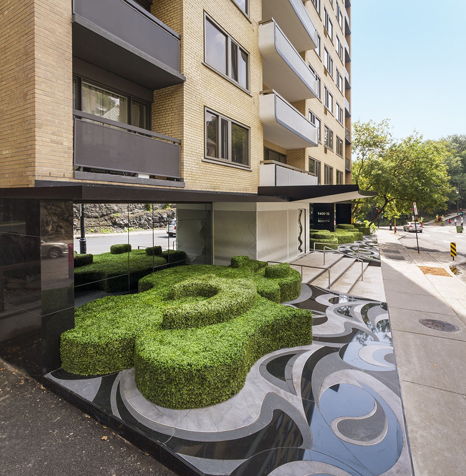 facade renovation of 1400 des pins by yh2