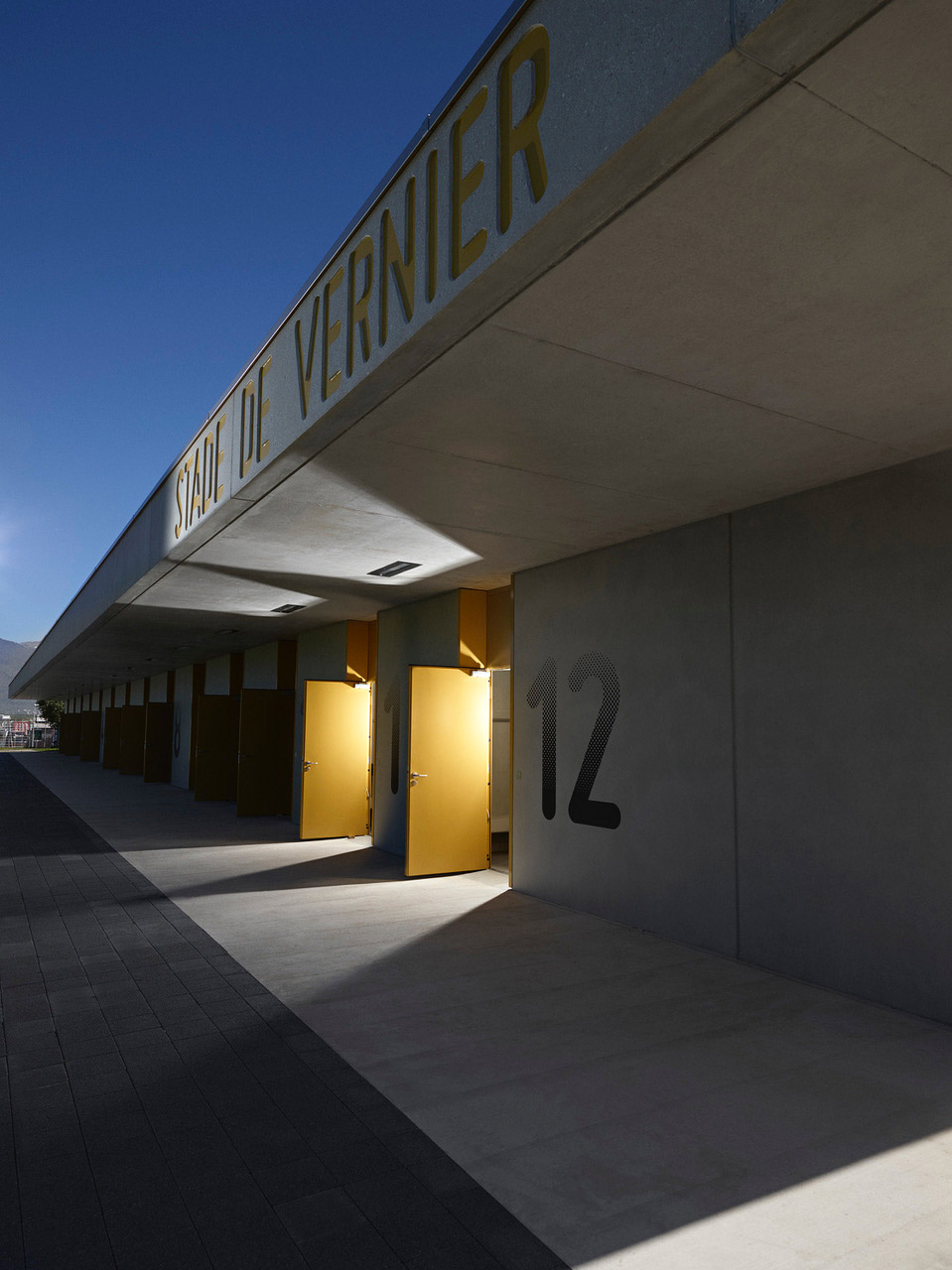 extension of vernier stadium changing rooms by stendardo menningen architectes