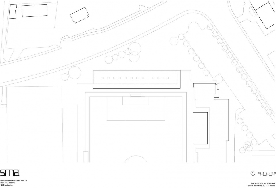 extension of vernier stadium changing rooms by stendardo menningen architectes