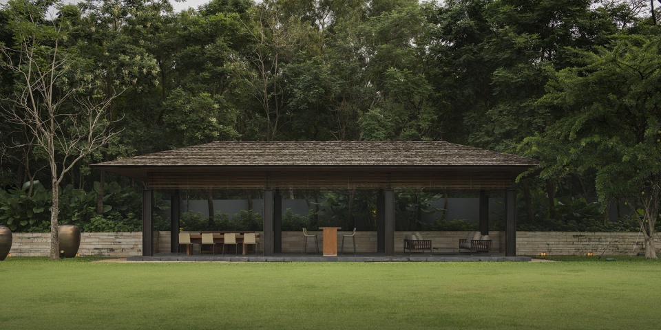 j residence by trop terrains open space