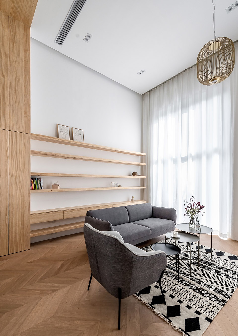 geometrical space for a two kid family china by atelier dy
