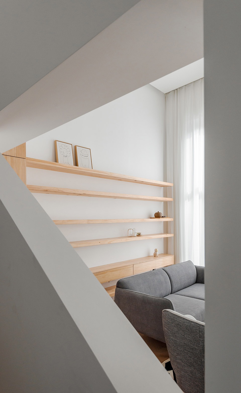geometrical space for a two kid family china by atelier dy