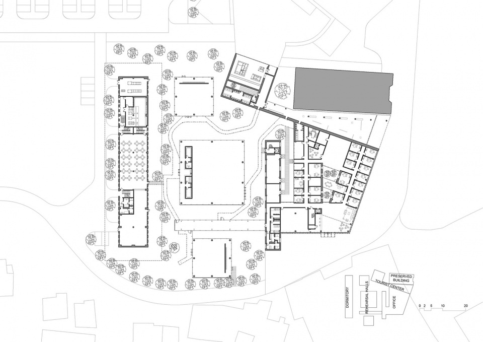 service center of peony performance park china by beyond time architects china architecture design research group no3 architecture depart...