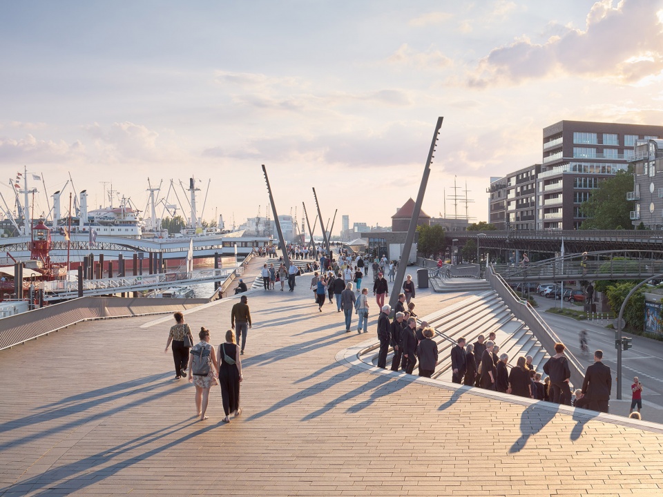 hamburg niederhafen river promenade by zaha hadid architects