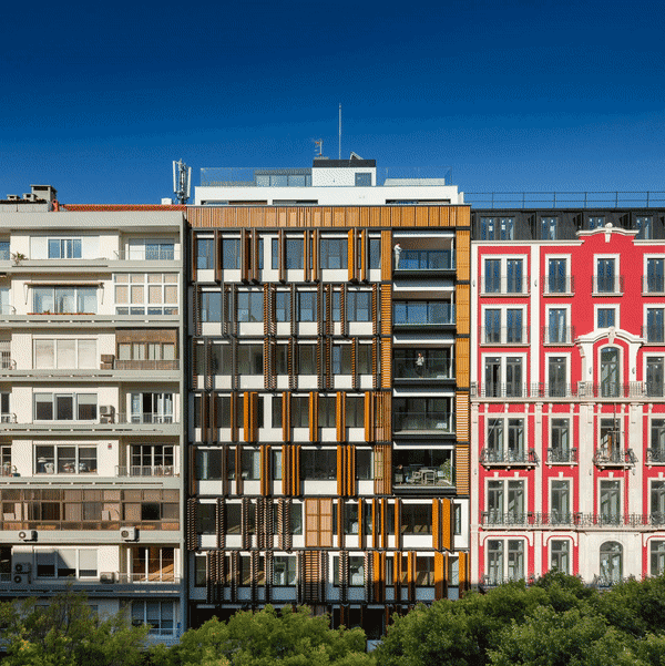 lisbon wood building by plano humano arquitectos