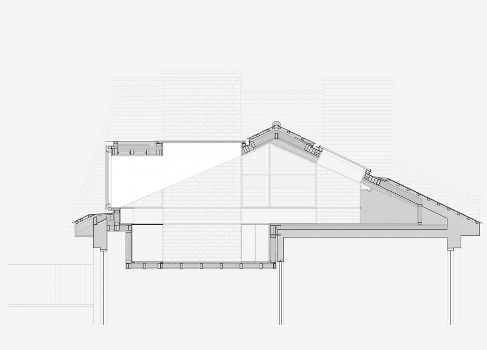 Attic renovation of traditional wooden house by con form