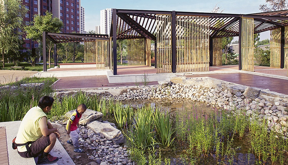 low cost resettlement community ecological landscape construction by china architecture design and research group