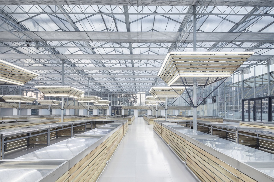 temporary site of shengli market china by luo studio