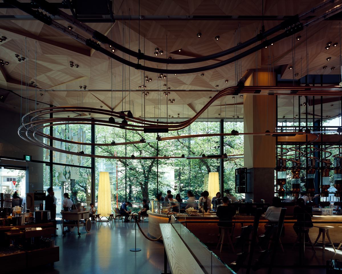 starbucks reserve roastery tokyo by kengo kuma and associates