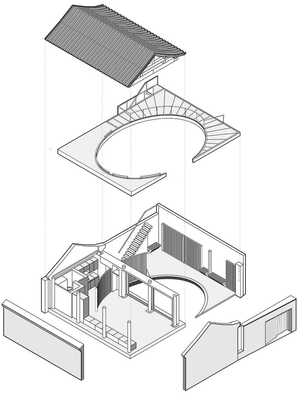 two in one courtyard china by urbanus
