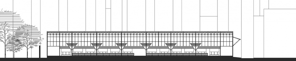 temporary site of shengli market china by luo studio