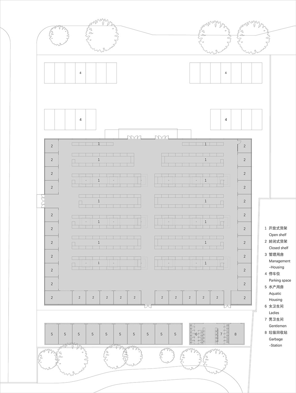 temporary site of shengli market china by luo studio