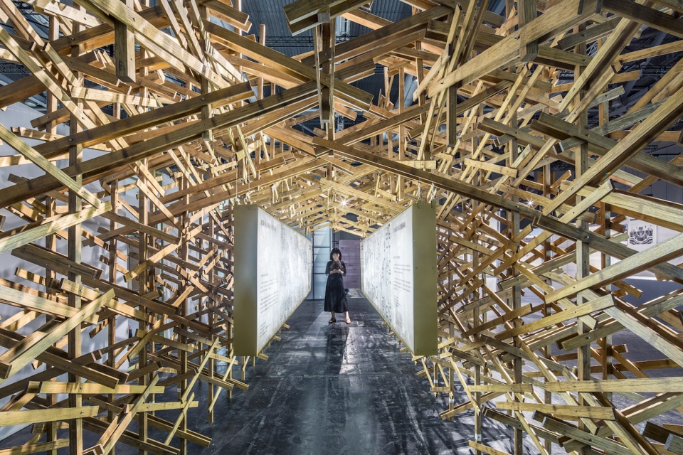 the cloud installation design of springtime along the river china by mat office