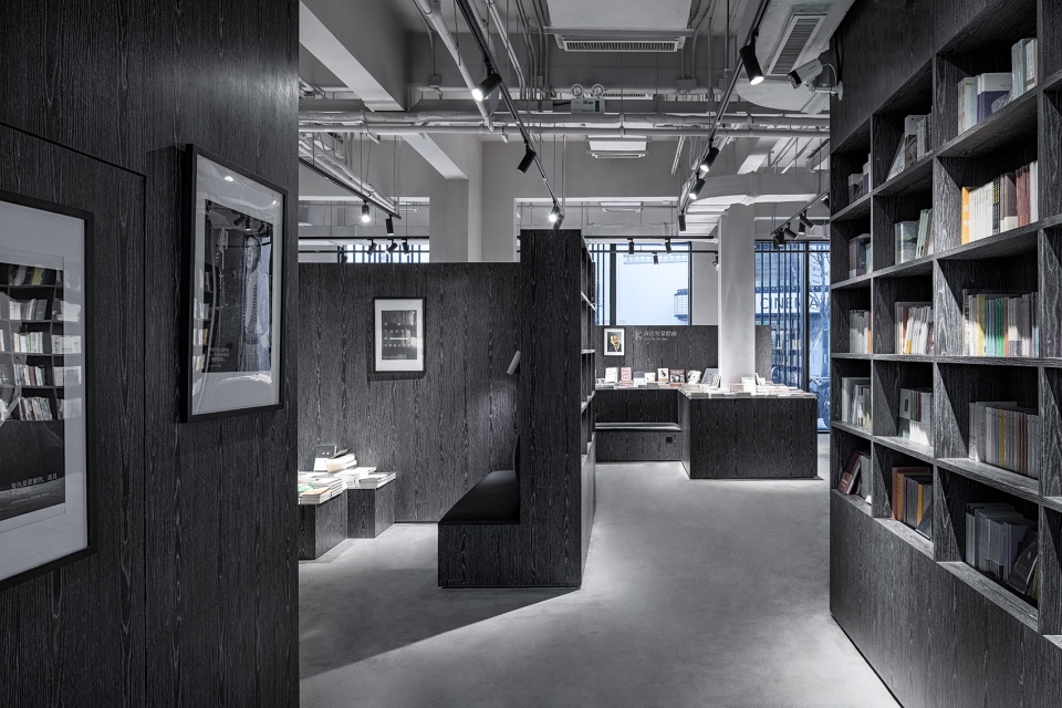 owspace book store design in aranya by b l u e architecture studio