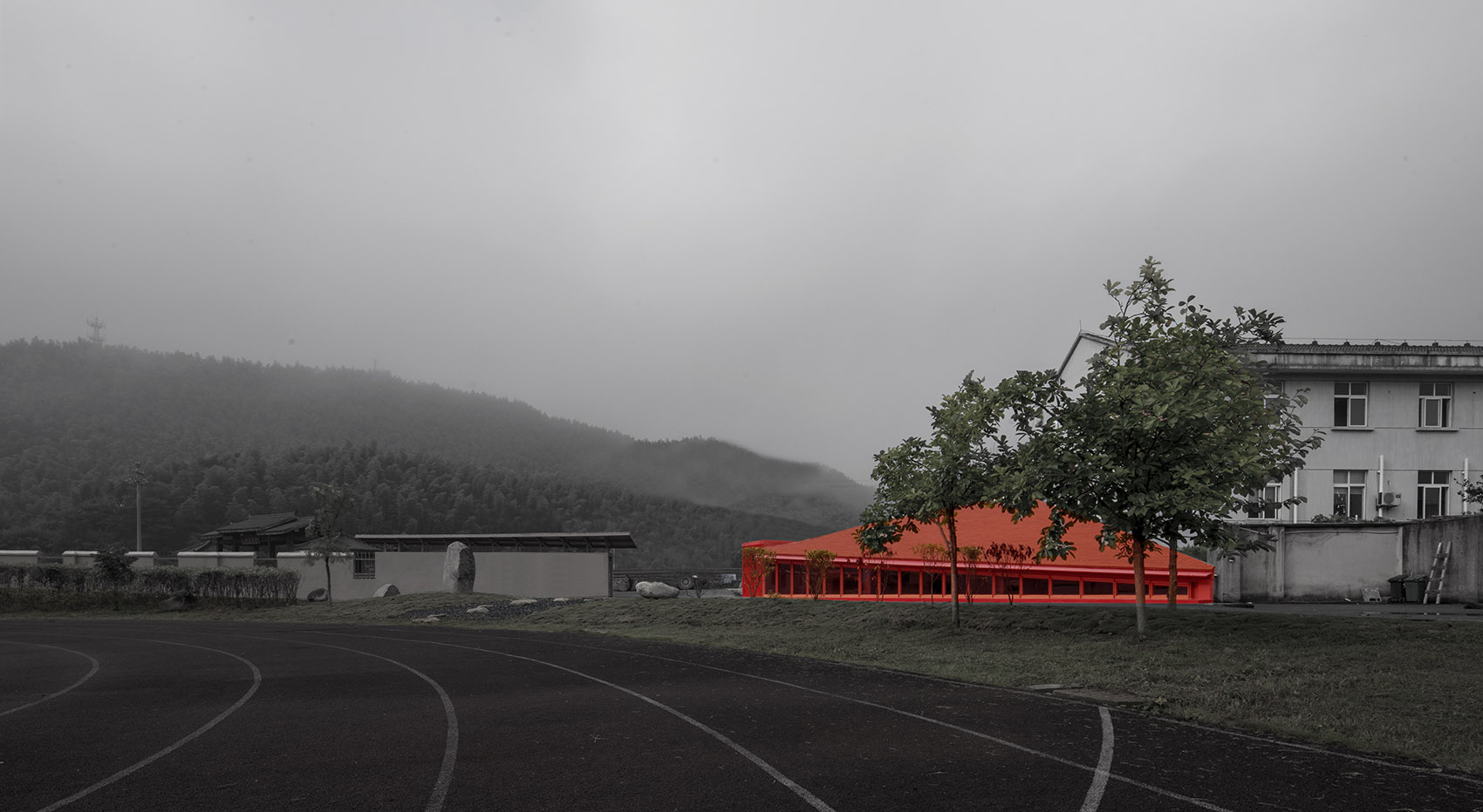 red note house on the horizon china by li wenxi architects