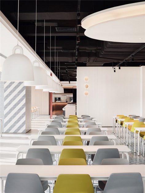 one shenzhen bay staff canteen china by yuqiang partners interior design