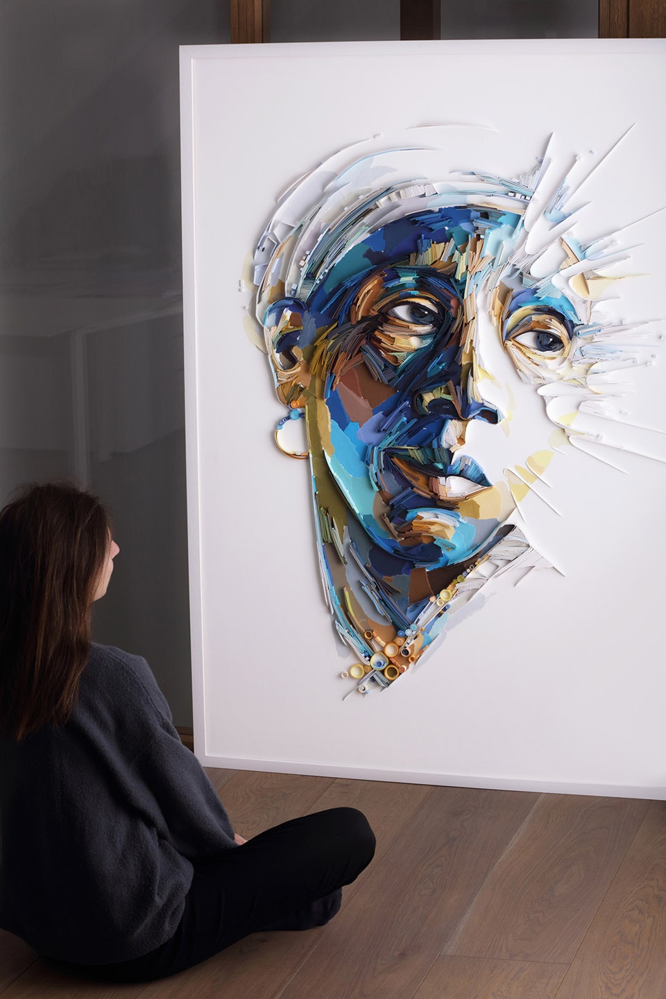 painting with paper paper on the edge by yulia brodskaya