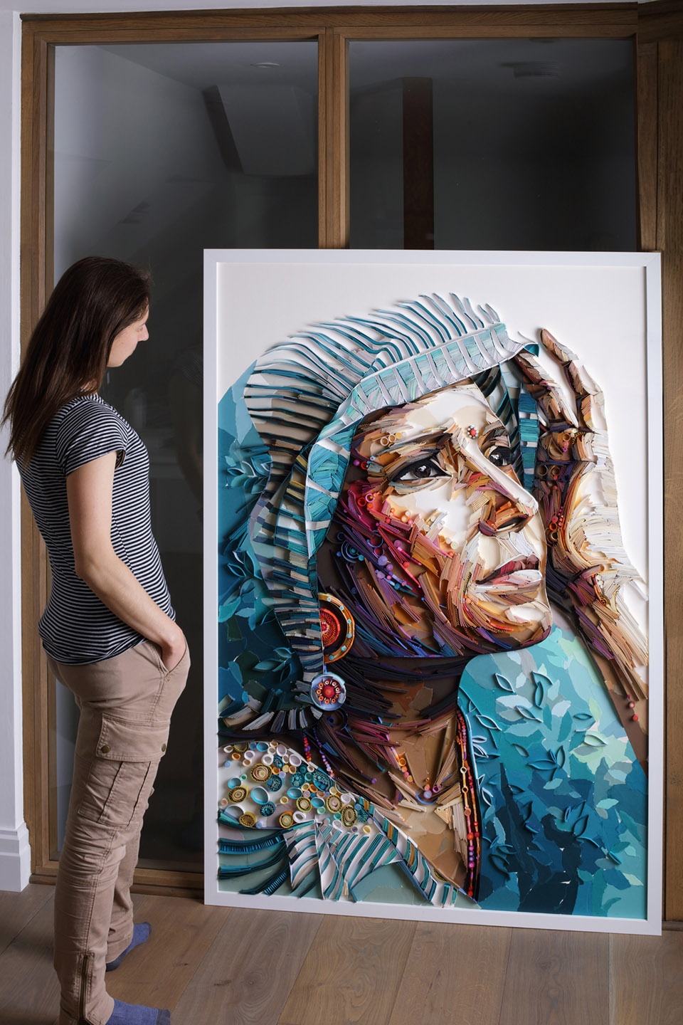 painting with paper paper on the edge by yulia brodskaya