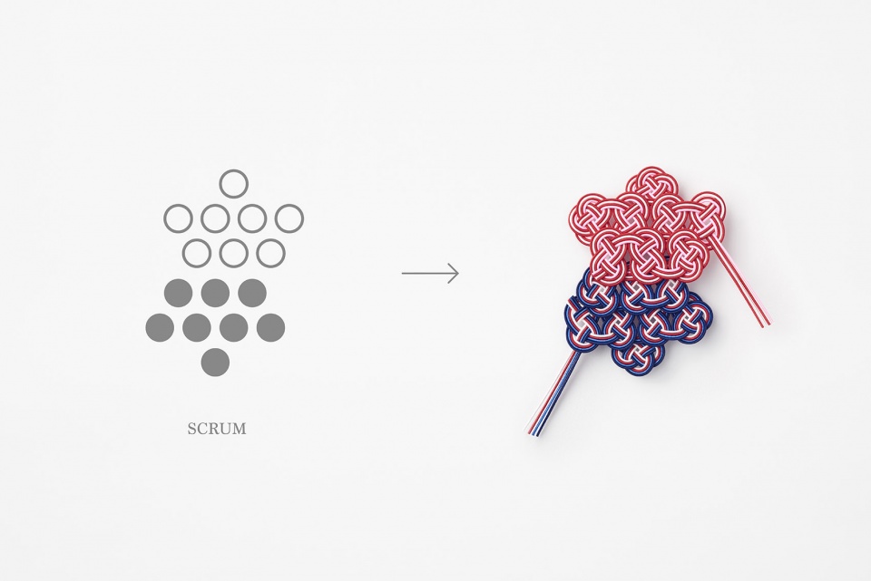 rugby mizuhiki brooch by nendo