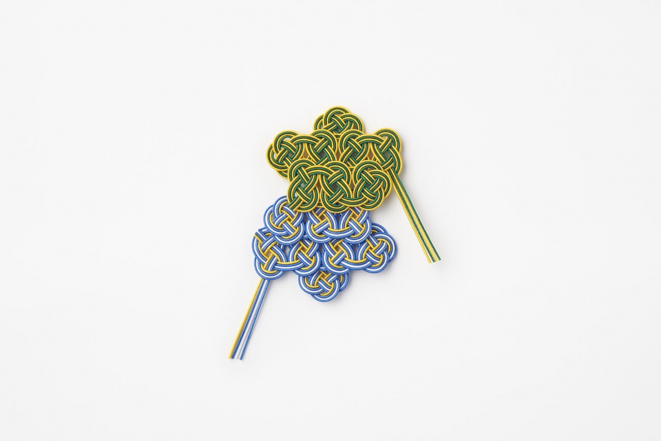 rugby mizuhiki brooch by nendo