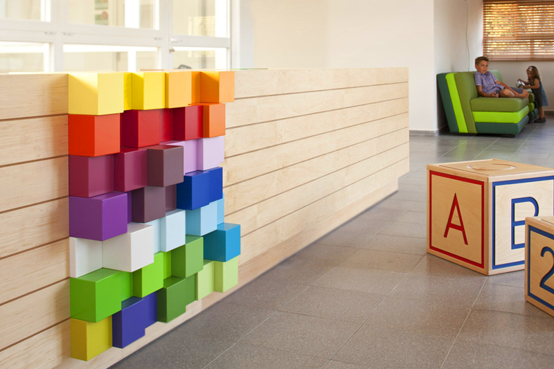 interior and furniture design of the seven species educational center by sarit shani hay